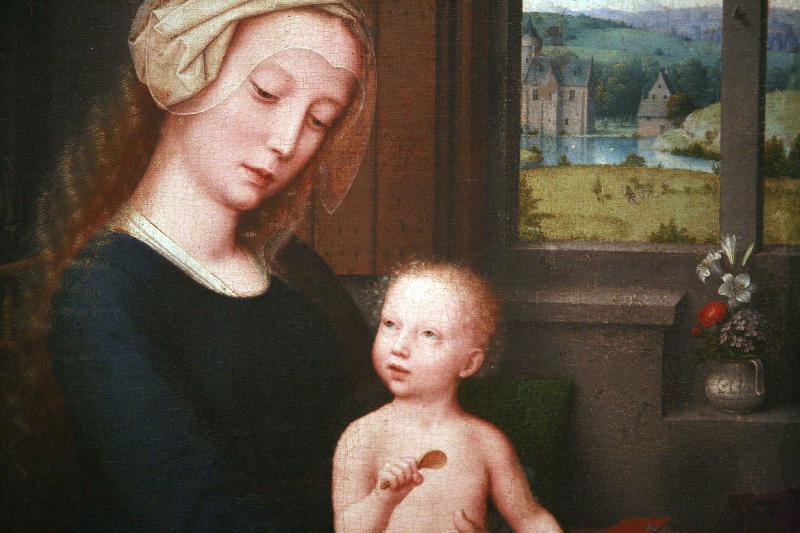 Gerard David Virgin and Child with the Milk Soup oil painting image